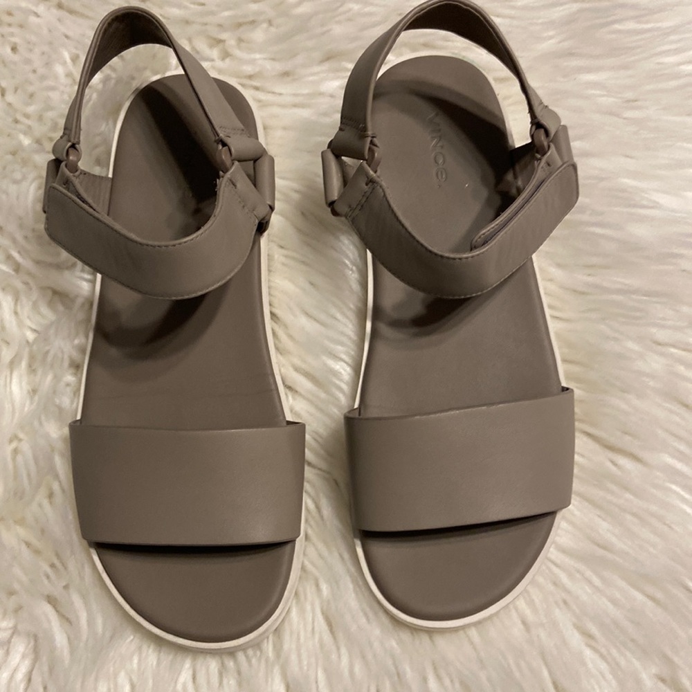 VINCE Sandals size 9 excellent condition color dark gray see all pictures - Picture 1 of 16